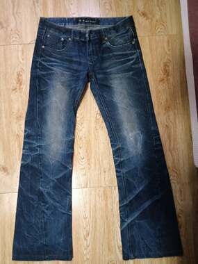 Vintage Japanese Brand Faded Wash Low-rise Denim Jeans Blue size 30
